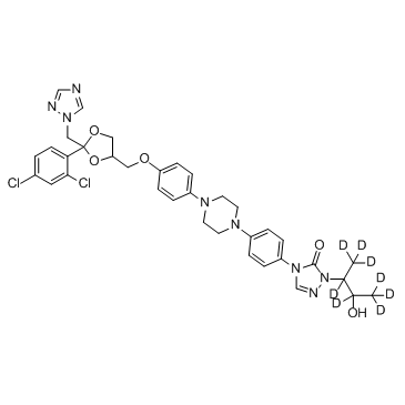 Hydroxy Itraconazole-d8 Structure