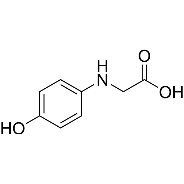 N-(4-Hydroxyphenyl)glycine Structure