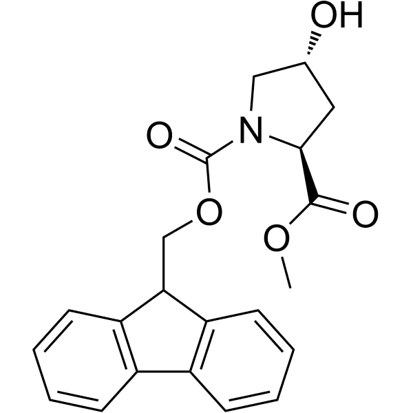 (2S, 4R)-1-((9H-Fluoren-9-yl)methyl) 2-methyl 4-hydroxypyrrolidine-1, 2-dicarboxylate Structure