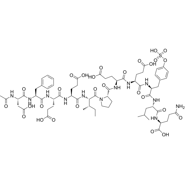Acetyl-Hirudin (55-65) (sulfated) Structure