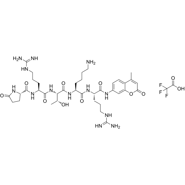 Pyr-Arg-Thr-Lys-Arg-AMC TFA Structure