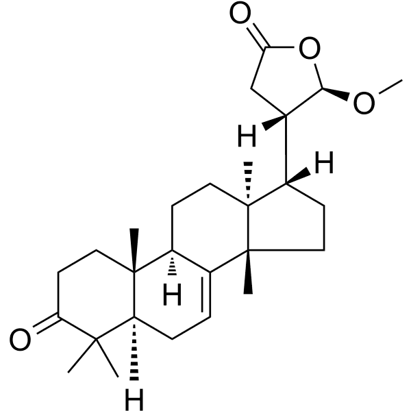 3-Oxo-21α-methoxy-24,25,26,27-tetranortirucall-7-ene-23(21)-lactone Structure