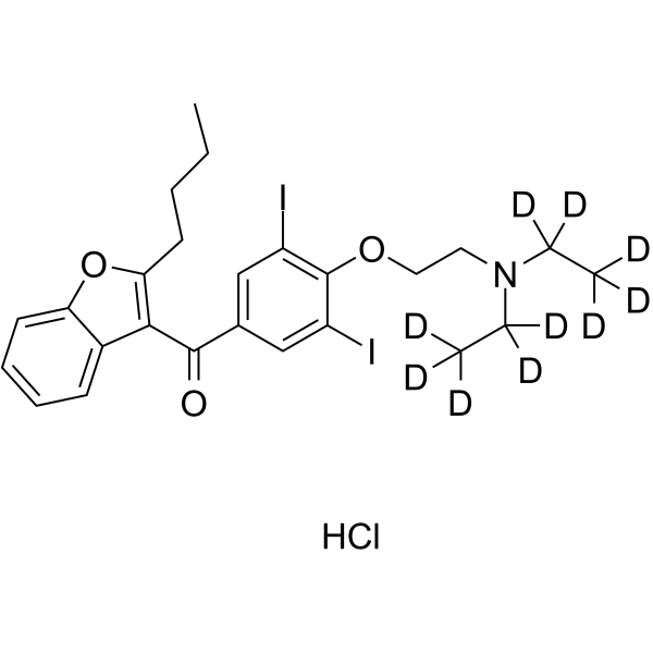 Amiodarone-d10 Hydrochloride Structure