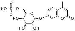 4-Methylumbelliferyl-β-D-galactopyranoside 6-sulfate Structure