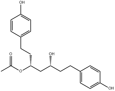 5-Hydroxy-1,7-bis(4-hydroxyphenyl)heptan-3-yl acetate Structure