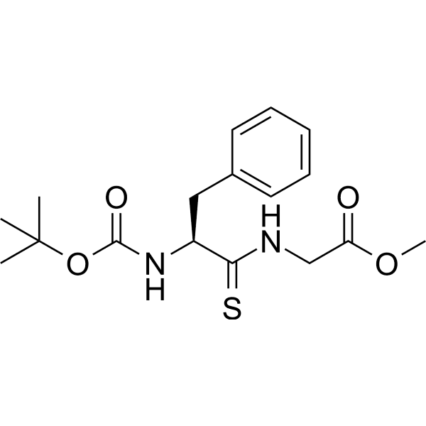 Glycine, N-[(1, 1-dimethylethoxy)carbonyl]thio-L-phenylalanyl-, methyl ester Structure
