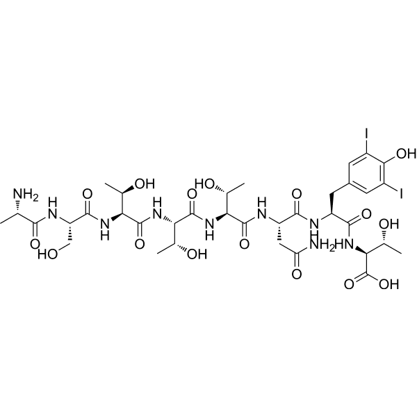 [3, 5 Diiodo-Tyr7] Peptide T Structure