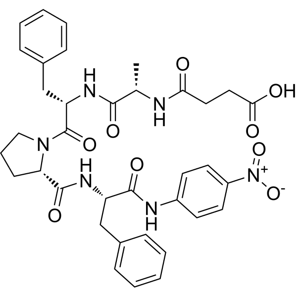 Suc-Ala-Phe-Pro-Phe-pNA Structure