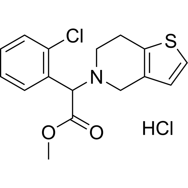 (±)-Clopidogrel hydrochloride  Structure