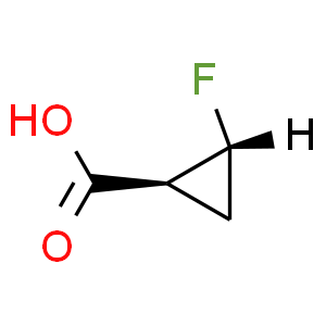 rel-(1R,2S)-2-Fluorocyclopropanecarboxylic acid  Structure