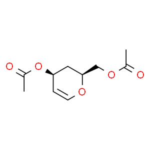 [(2S,4S)-4-Acetoxy-3,4-dihydro-2H-pyran-2-yl]methyl Acetate  Structure