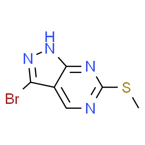 3-Bromo-6-(methylthio)-1H-pyrazolo[3,4-d]pyrimidine  Structure