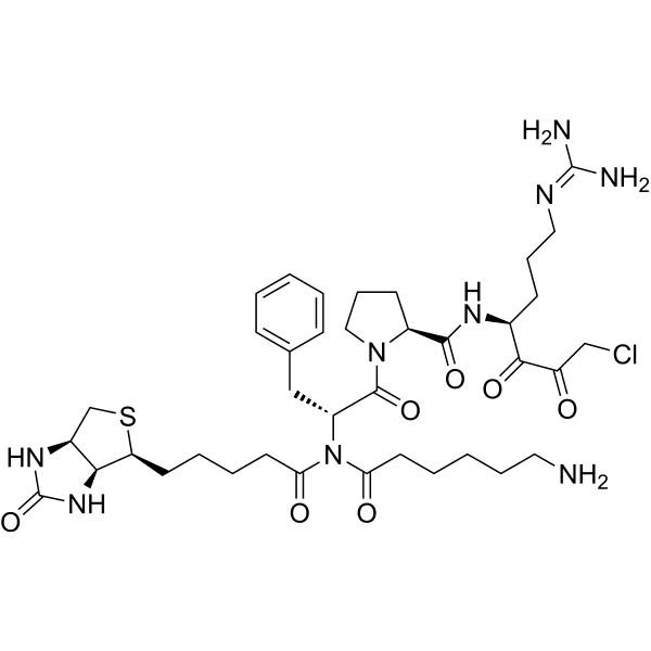 Biotinyl-ε-aminocaproyl-PPACK Structure
