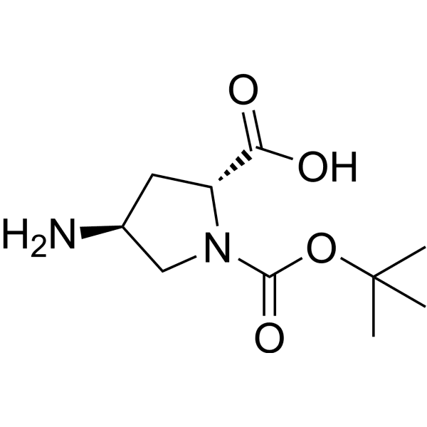(4S)-1-Boc-4-amino-D-proline Structure