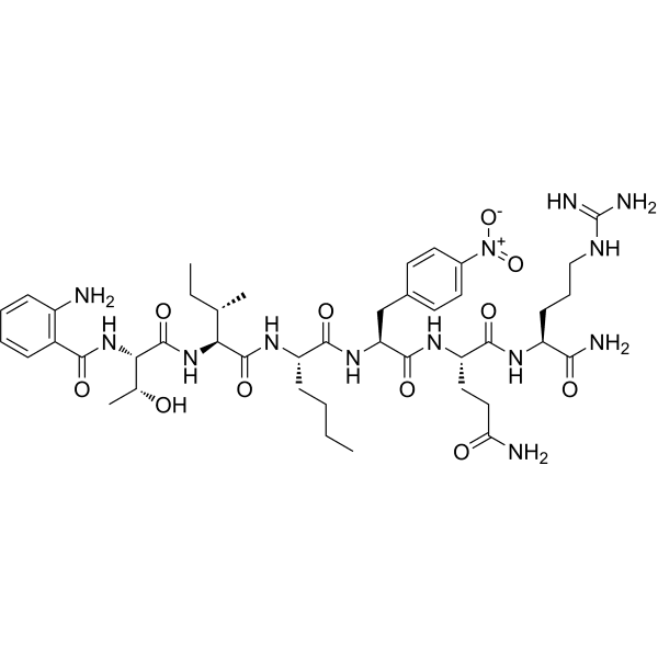 Abz-Thr-Ile-Nle-p-nitro-Phe-Gln-Arg-NH2 Structure