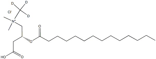 O-Tetradecanoyl-L-carnitine-d3 Hydrochloride Structure