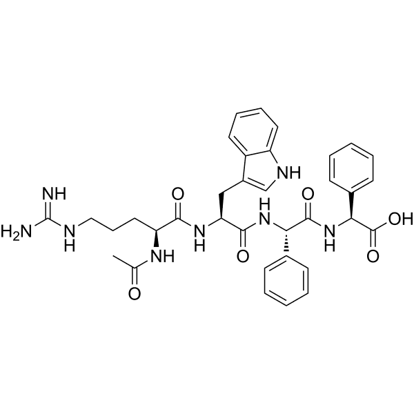 Acetylarginyltryptophyl diphenylglycine Structure