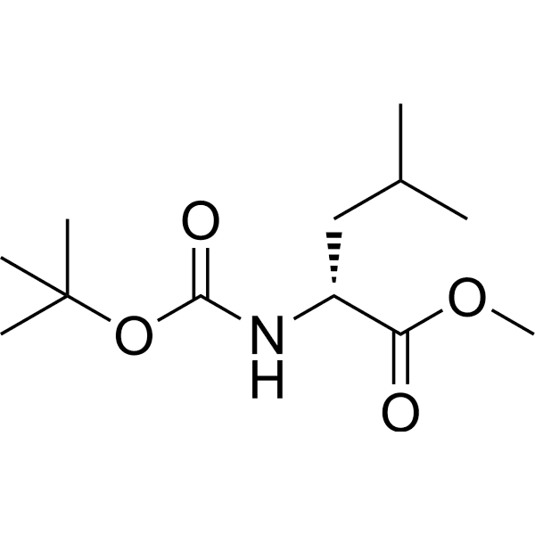 Methyl (tert-butoxycarbonyl)-D-leucinate Structure