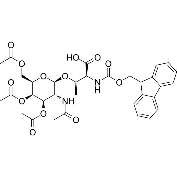 Fmoc-Thr(GalNAc(Ac)3-β-D)-OH Structure
