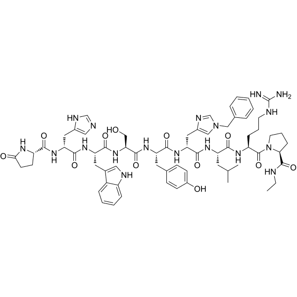 (Des-Gly10, D-His2, D-His(Bzl)6, Pro-NHEt9)-LHRH Structure