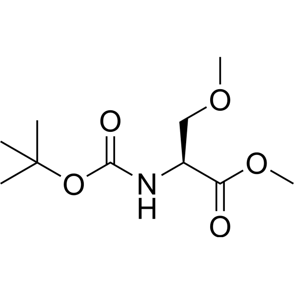 Methyl N-(tert-butoxycarbonyl)-O-methyl-L-serinate Structure