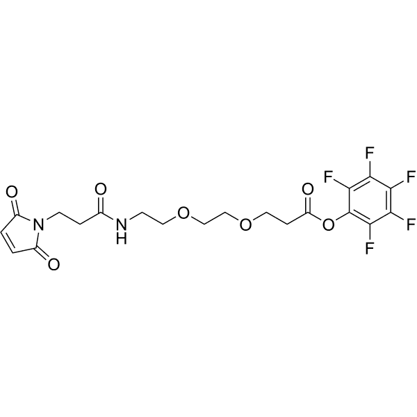 Mal-NH-PEG2-CH2CH2COOPFP ester  Structure