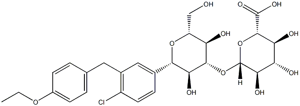 Dapagliflozin-3-O-β-D-glucuronide Structure