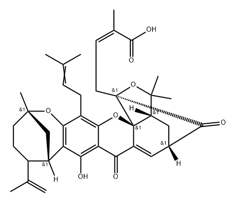 Epigambogellic acid Structure