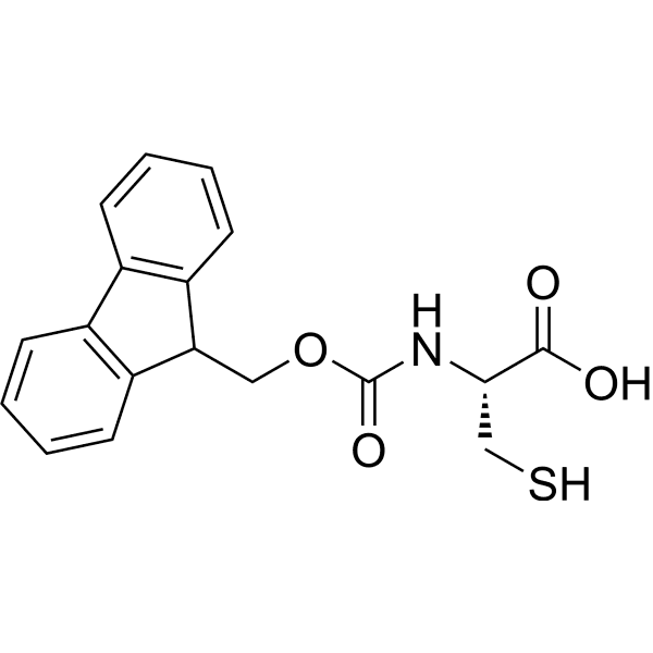 (((9H-Fluoren-9-yl)methoxy)carbonyl)-L-cysteine Structure