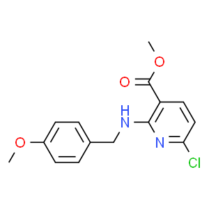 methyl 6-chloro-2-((4-methoxybenzyl)amino)nicotinate  Structure