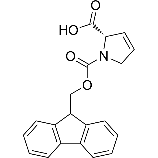 (S)-1-(((9H-Fluoren-9-yl)methoxy)carbonyl)-2, 5-dihydro-1H-pyrrole-2-carboxylic acid Structure