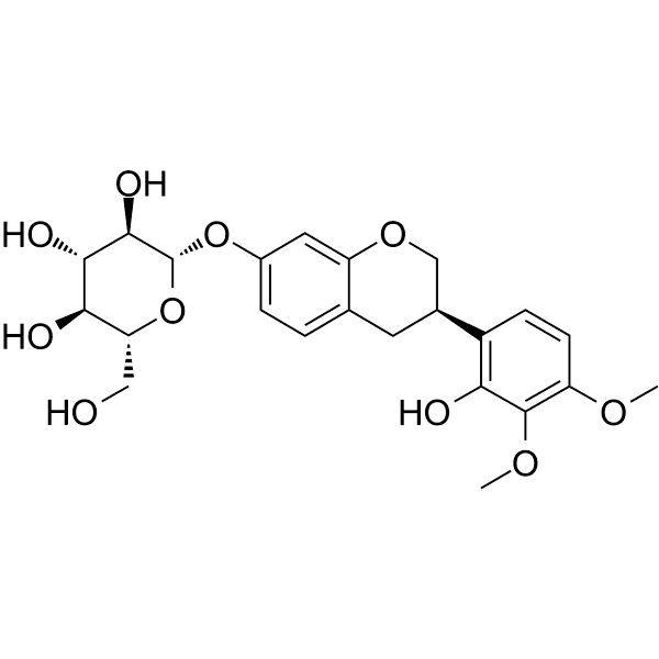 Isomucronulatol 7-O-beta-glucoside Structure