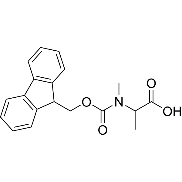 N-[(9H-fluoren-9-ylmethoxy)carbonyl]-N-methylalanine Structure