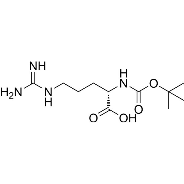 (S)-2-((tert-Butoxycarbonyl)amino)-5-guanidinopentanoic acid Structure