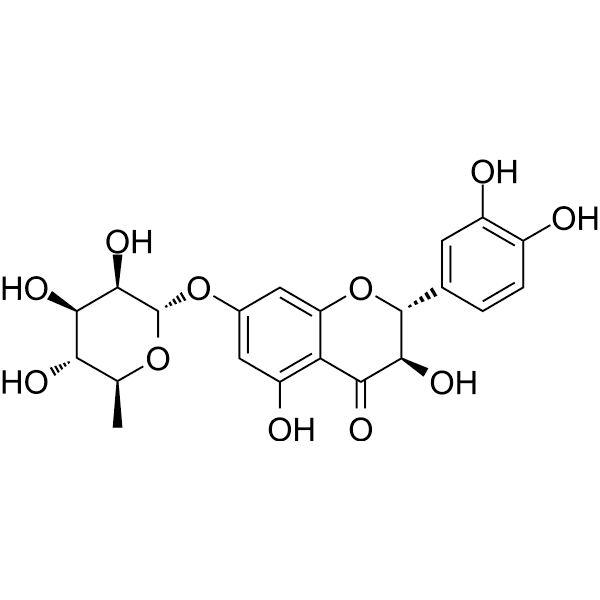 Taxifolin 7-O-rhamnoside Structure