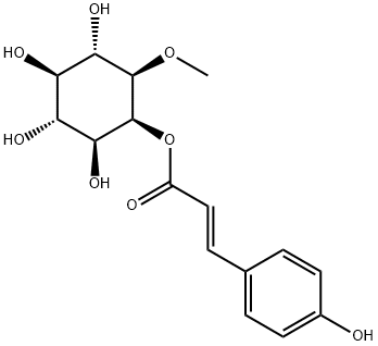(E)-1-methoxy-2-O-(p-coumaroyl)-myo-inositol Structure