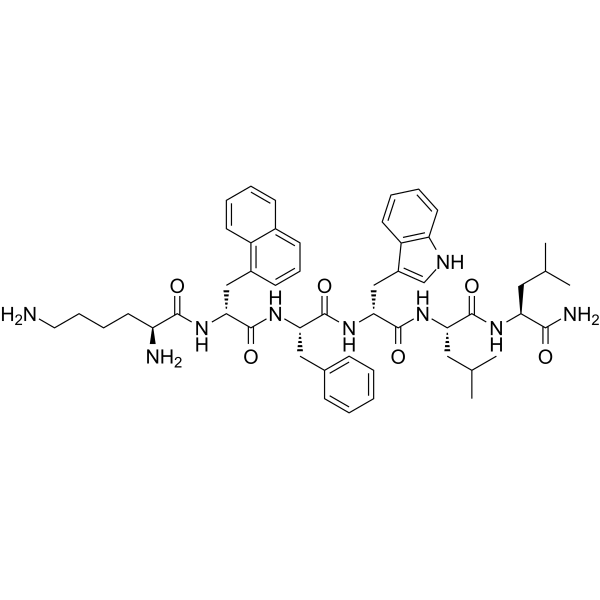 K-(D-1-Nal)-FwLL-NH2 Structure