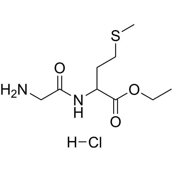 Ethyl glycylmethioninate hydrochloride Structure