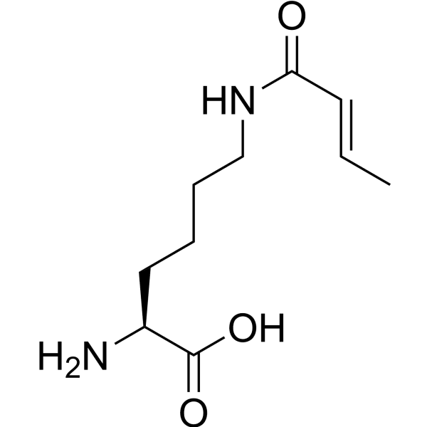 N6-[(2E)-1-Oxo-2-buten-1-yl]-L-lysine Structure
