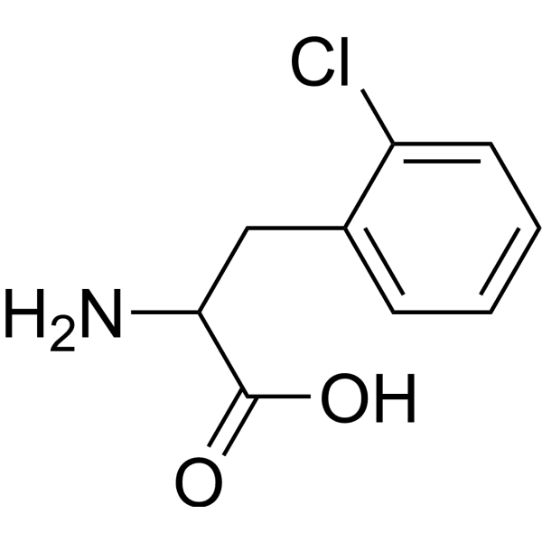 2-Amino-3-(2-chlorophenyl)propanoic acid Structure
