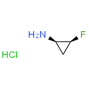 Cyclopropanamine, 2-fluoro-, hydrochloride, (1R,2S)- (9CI)  Structure
