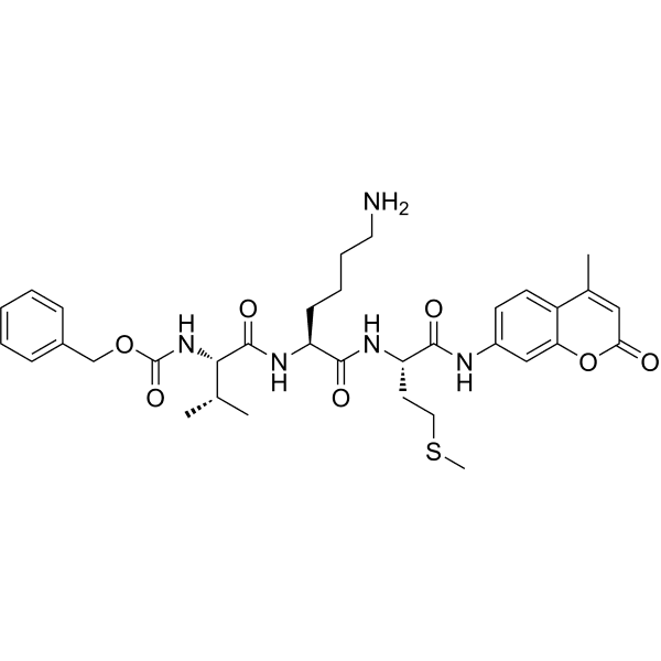 Z-Val-Lys-Met-AMC Structure