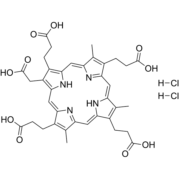 Pentacarboxylporphyrin I dihydrochloride Structure