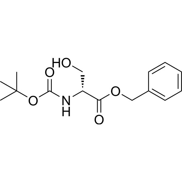 Benzyl (tert-butoxycarbonyl)-D-serinate Structure