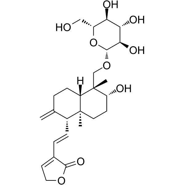 14-Deoxy-11,12-didehydroandrographiside Structure