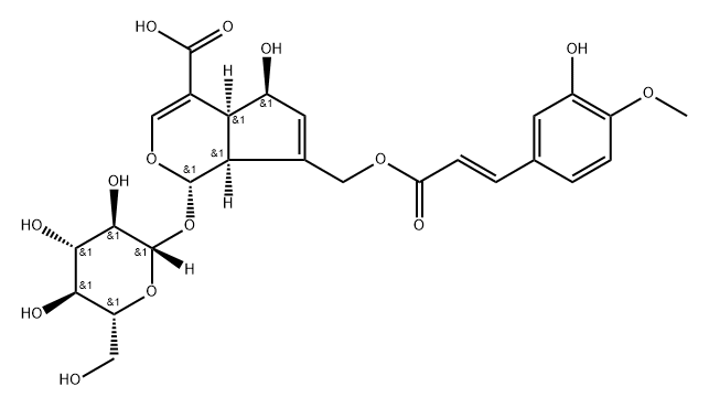 10-O-trans-p-Feruloylscandoside Structure