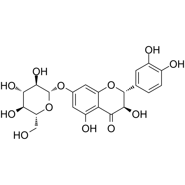 Taxifolin 7-O-glucoside Structure