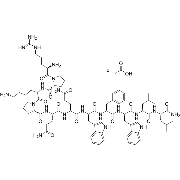 (D-Arg1, D-Pro2, D-Trp7, 9, L-Leu11)-Substance P acetate Structure