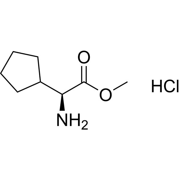 (S)-Methyl 2-amino-2-cyclopentylacetate hydrochloride Structure