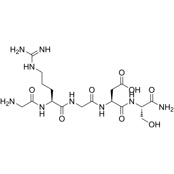 H-Gly-Arg-Gly-Asp-Ser-NH2 Structure